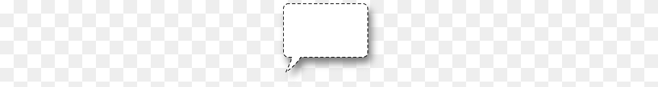 Rectangular Speech Bubble With Dotted Line, White Board, Cushion, Home Decor, Sticker Free Png