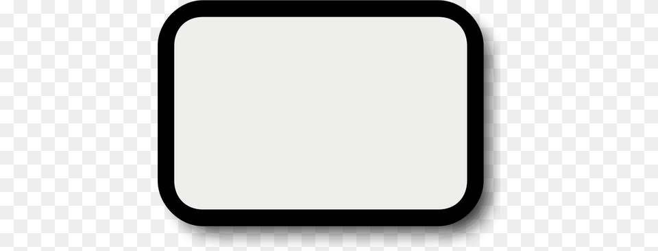 Rectangular White Button With Thick Black Frame Vector Graphics, White Board, Blackboard Free Png Download