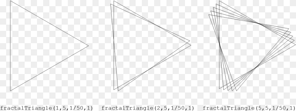 Recursive Drawing Triangle Design And Based On The Triangle, Gray Free Transparent Png