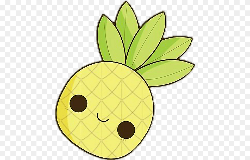 Recursos Overlays Kawaii, Food, Fruit, Leaf, Pineapple Free Transparent Png