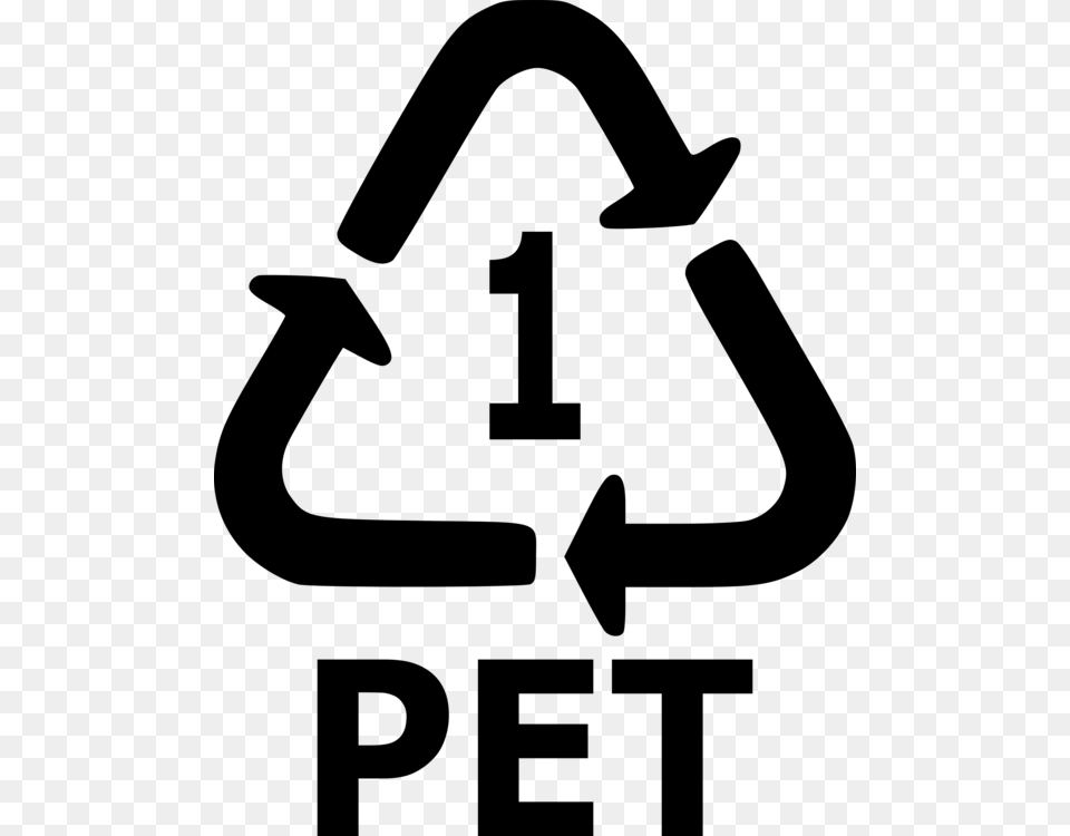 Recycle 1 Pet Recycling Plastic Sign Symbol Pet Plastic Sign, Gray Free Png Download