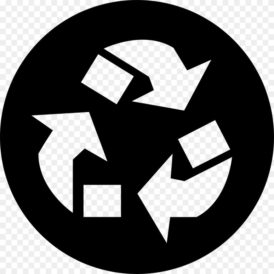 Recycle Arrows Triangle Symbol In A Circle Smart Waste Management Icon, Recycling Symbol, Disk Free Png Download
