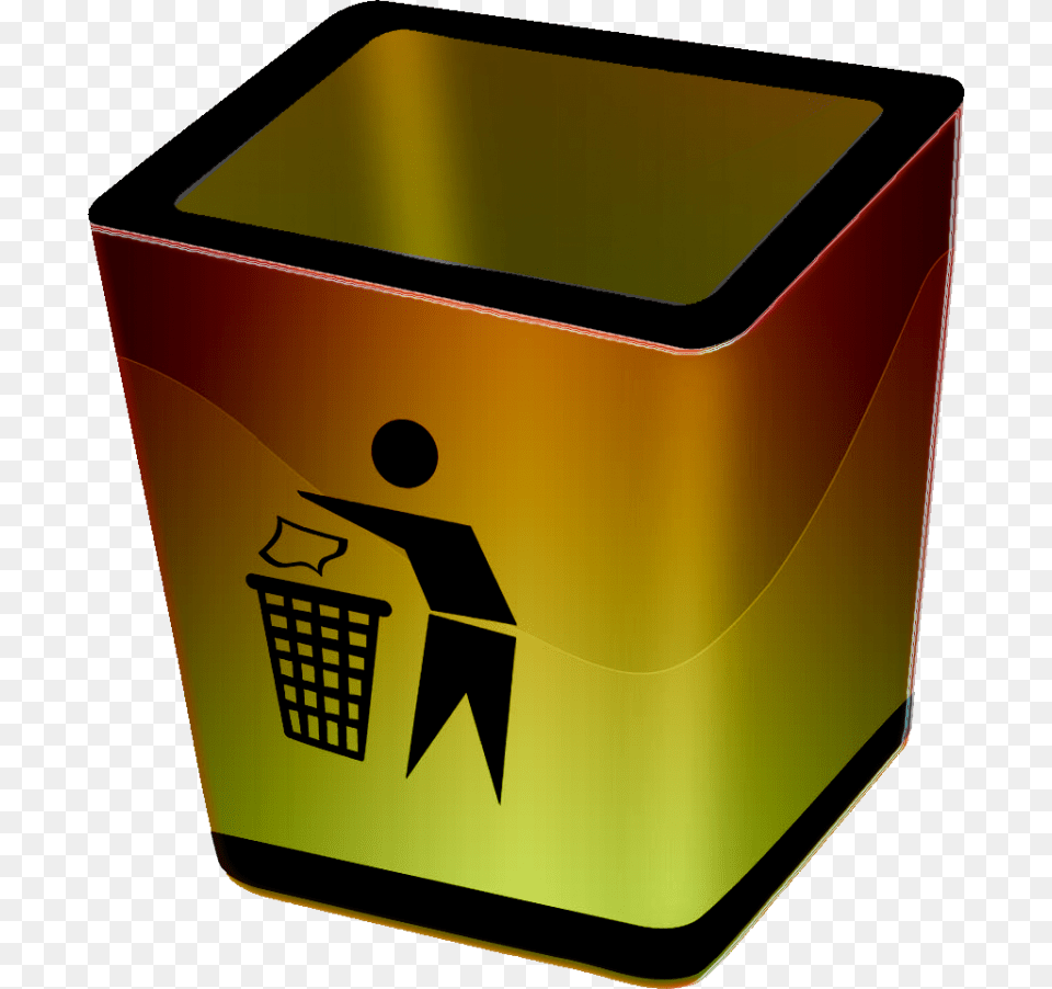 Recycle Bin Gold Kata Aku Akan Buang Pikiran Negatif, Basket Free Transparent Png