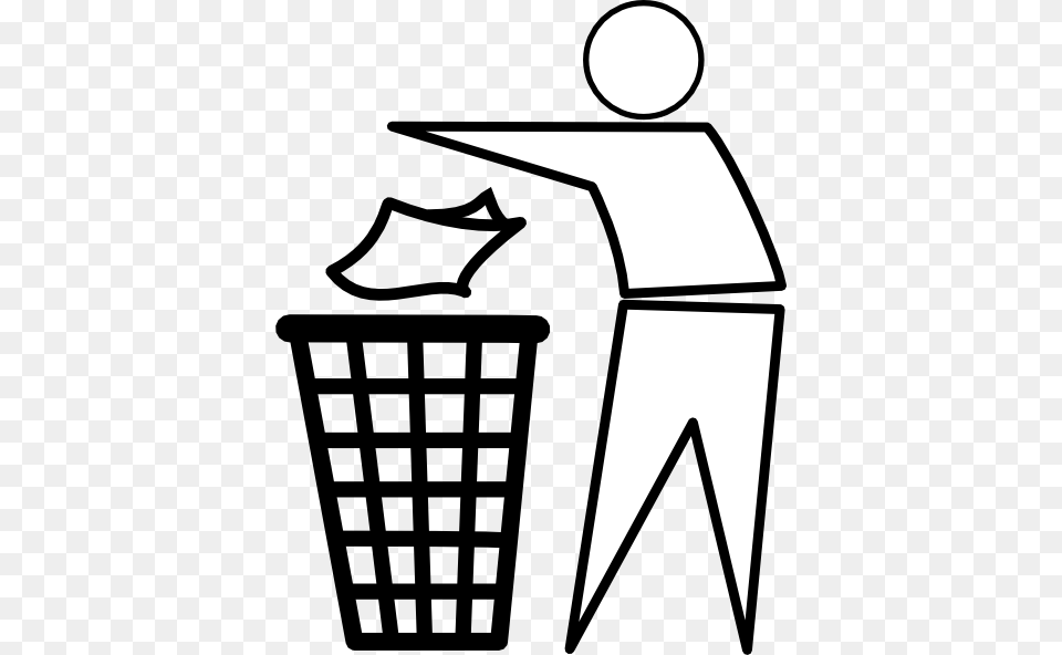 Recycle Bin Person Outline Clip Art, Stencil, Basket Png