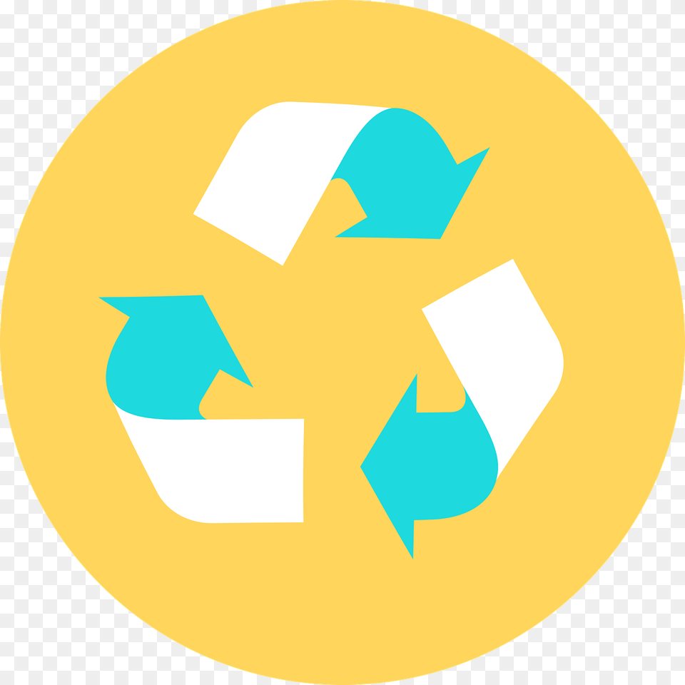Recycle Icon Vector, Recycling Symbol, Symbol, Disk Png Image