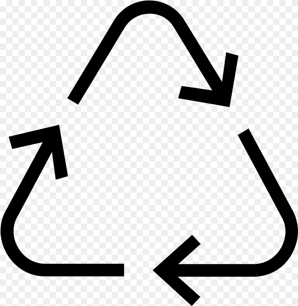Recycle Line Icon, Gray Png Image