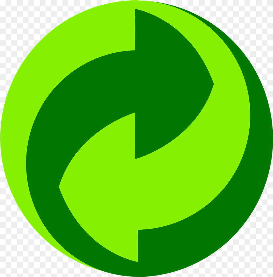 Recycle Reuse Green Green Dot Symbol, Disk, Recycling Symbol Free Png Download