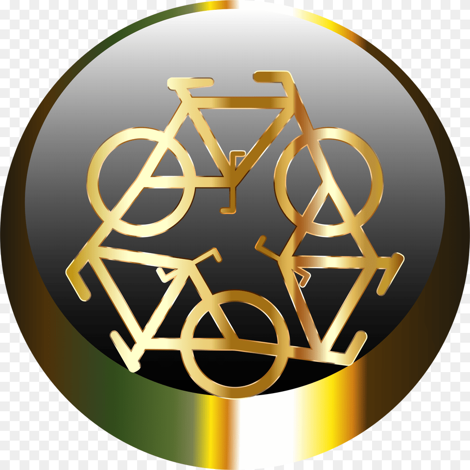 Recycle Symbol, Gold Free Png