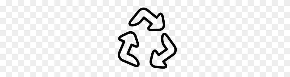 Recycle Symbol Outline Of Three Arrows Pngicoicns Free Icon, Recycling Symbol, Smoke Pipe Png