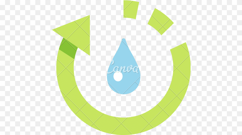 Recycle Water Flat Icon Canva Dot, Recycling Symbol, Symbol, Disk Png