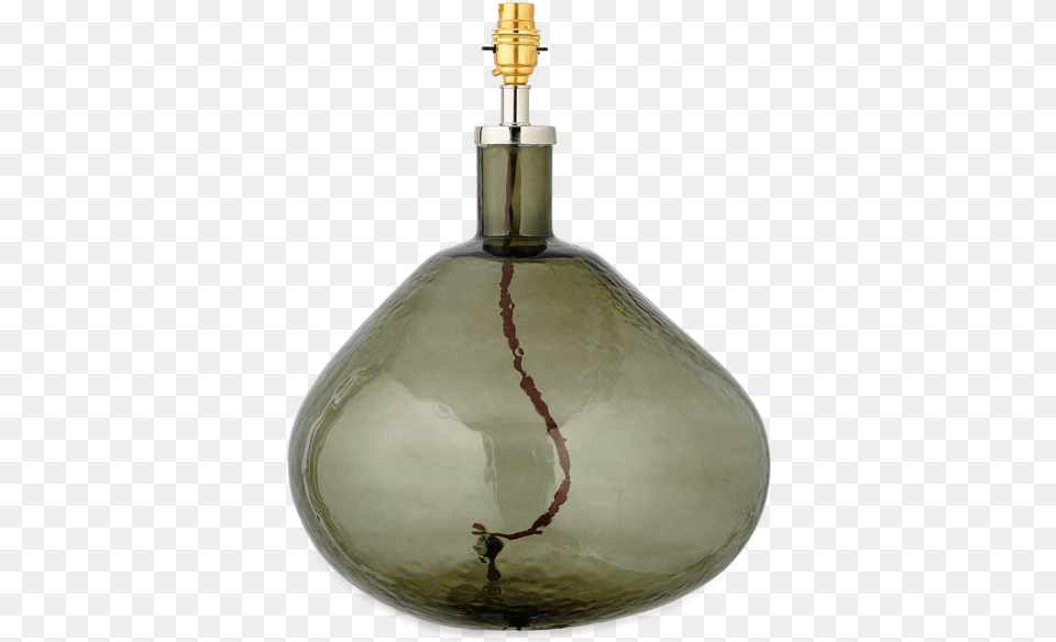 Recycled Green Smoke Glass Baba Table Lamp Little Mill House, Light, Bottle, Shaker Free Png Download