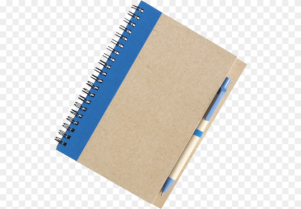 Recycled Spiral Notebook And Pen Sketch Pad, Diary, Page, Text Free Png Download