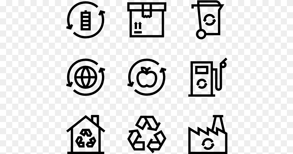 Recycling 50 Icons Hobbies Icons, Gray Free Transparent Png