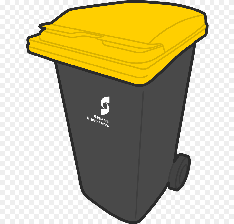 Recycling Bin Yellow, Tin, Can, Trash Can, Mailbox Png Image