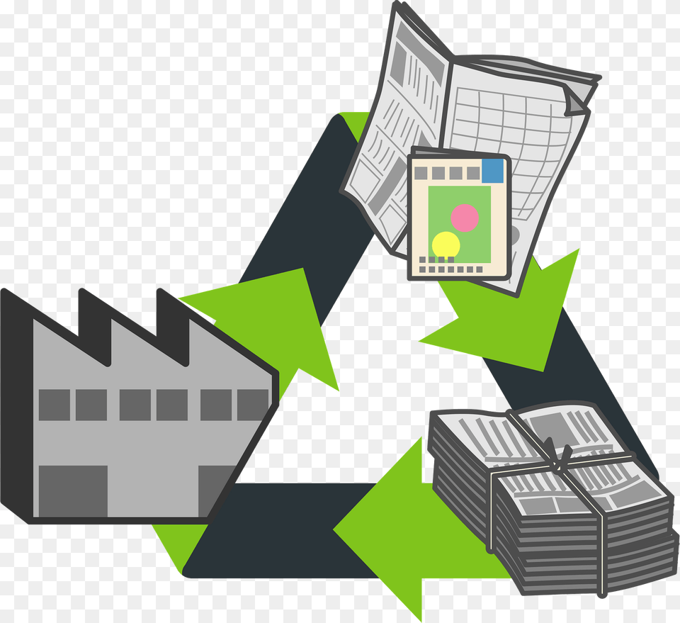 Recycling Symbol For Paper Clipart, Bulldozer, Machine Free Png