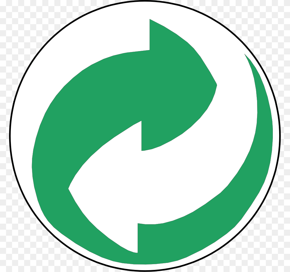 Recycling Symbol Green And White Arrows Clip Arts For Web, Recycling Symbol, Disk Png Image