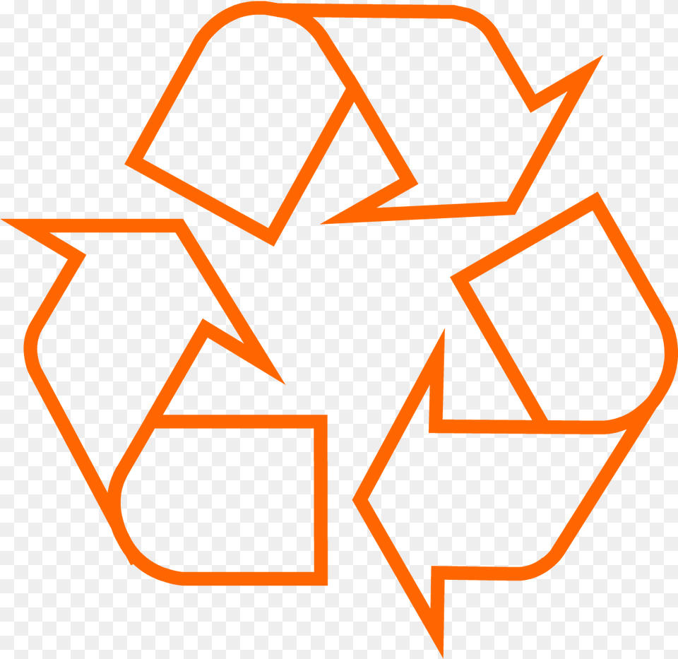 Recycling Symbol Icon Outline Orange Recycling Logo, Recycling Symbol Png Image