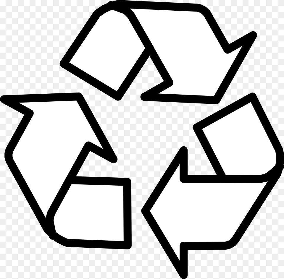 Recycling Symbol Outline Clip Art Recycling Sign Black And White, Recycling Symbol Png