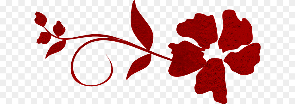 Red Flower, Plant, Art, Floral Design Png Image