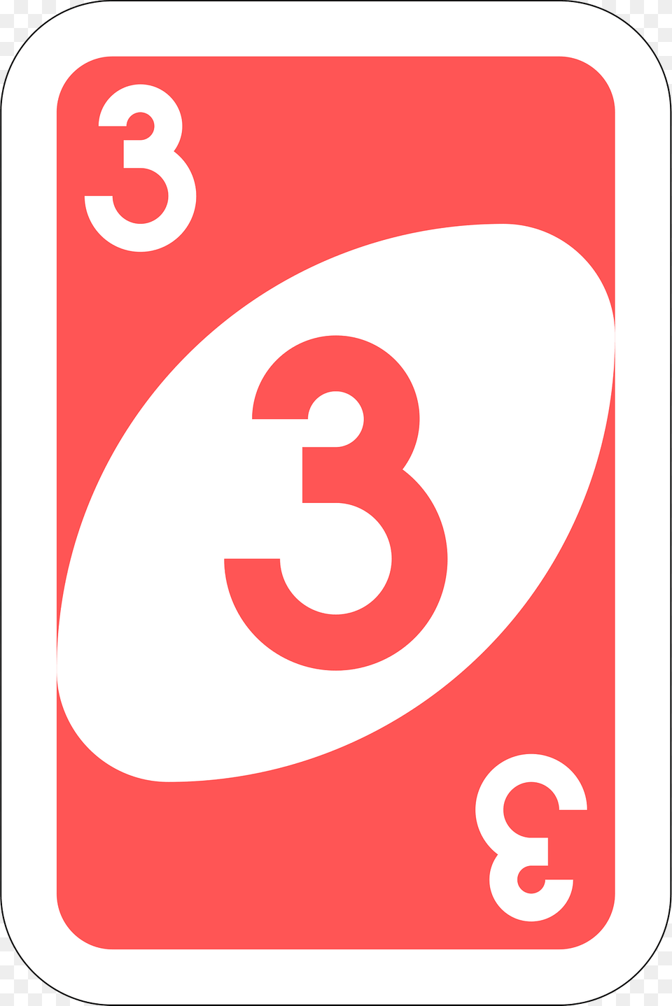 Red 3 Card Clipart, Symbol, Number, Text, Food Png Image