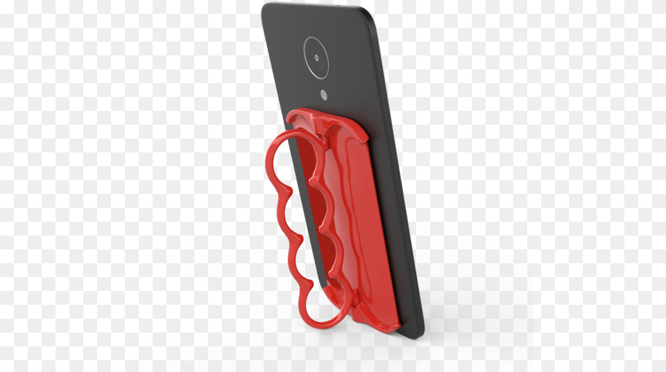 Red 4 Finger Side Open With Phone Trans Smartphone, Electronics, Mobile Phone Free Png