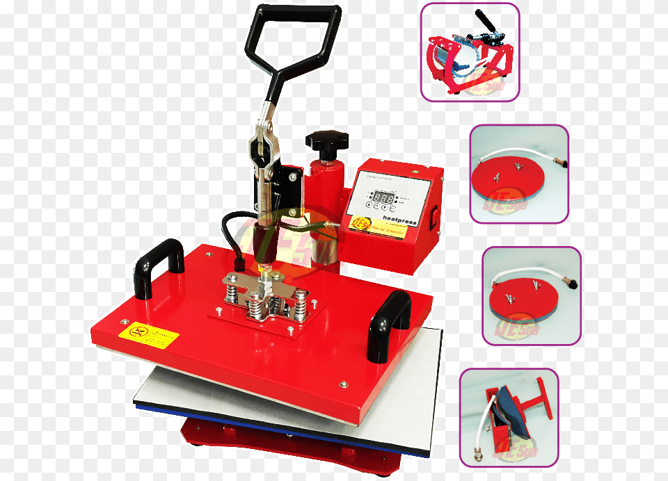 Red 5 In 1 Heat Press Machine Free Transparent Png