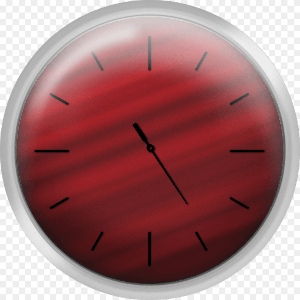Red Abstract Background Wall Clock, Analog Clock Png Image