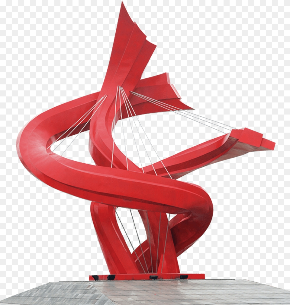 Red Abstract Sculpture Piece, Art, Aircraft, Airplane, Transportation Free Transparent Png