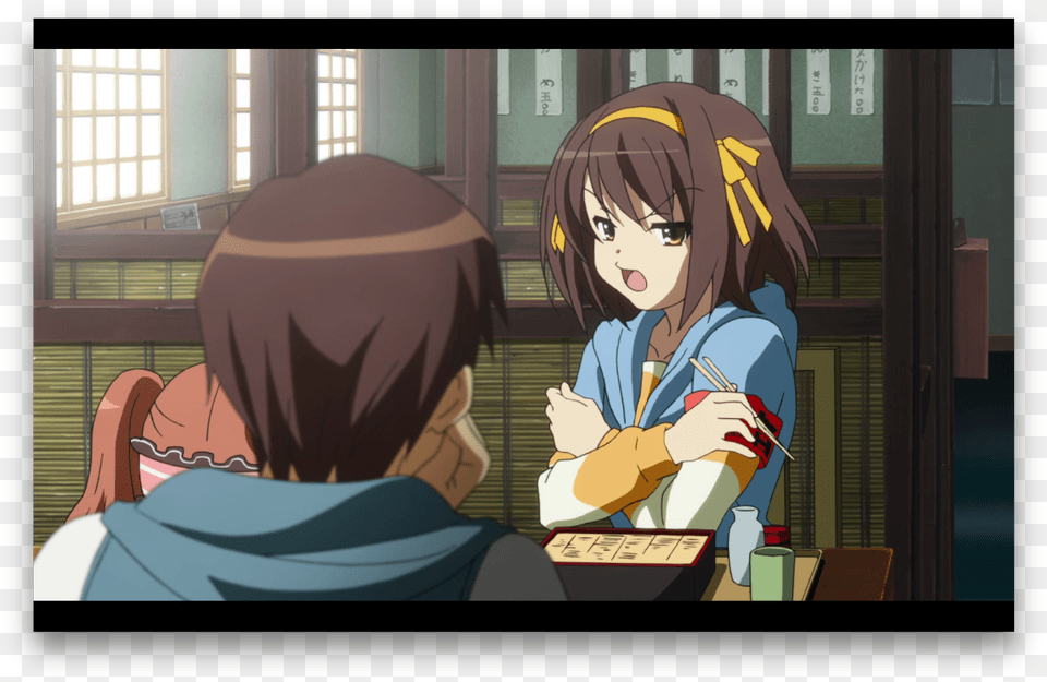 Red Alert Haruhi Can Read Minds Cartoon, Anime, Person, Adult, Female Png Image