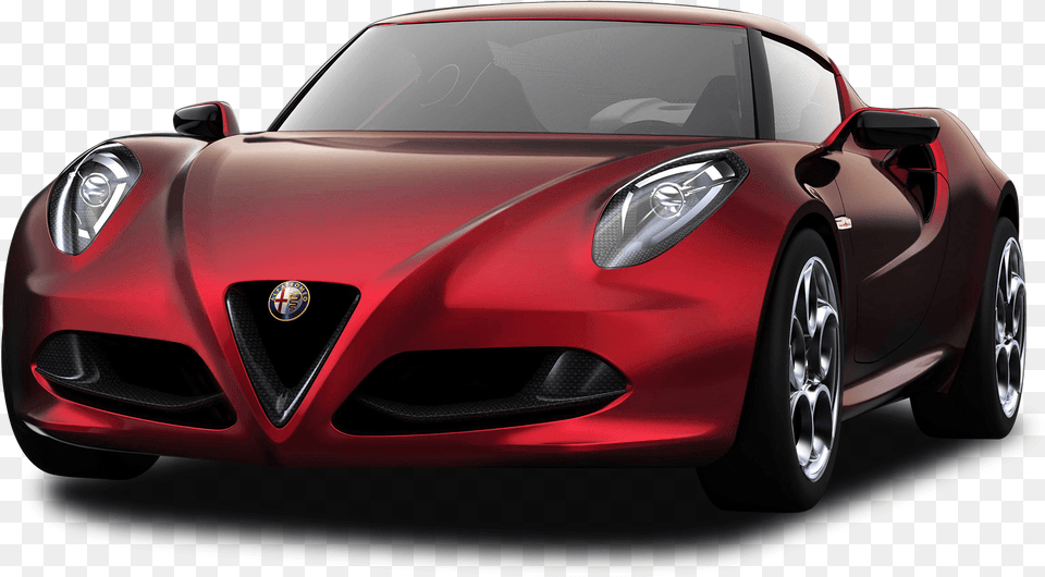 Red Alfa Romeo Sports Car, Vehicle, Coupe, Transportation, Sports Car Free Transparent Png