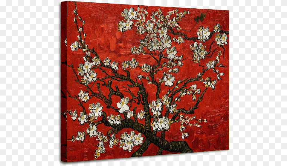 Red Almond Blossom Tree Vincent Van Gogh Classic Art Van Gogh Branches Of An Almond Tree, Painting, Modern Art, Plant, Flower Free Transparent Png