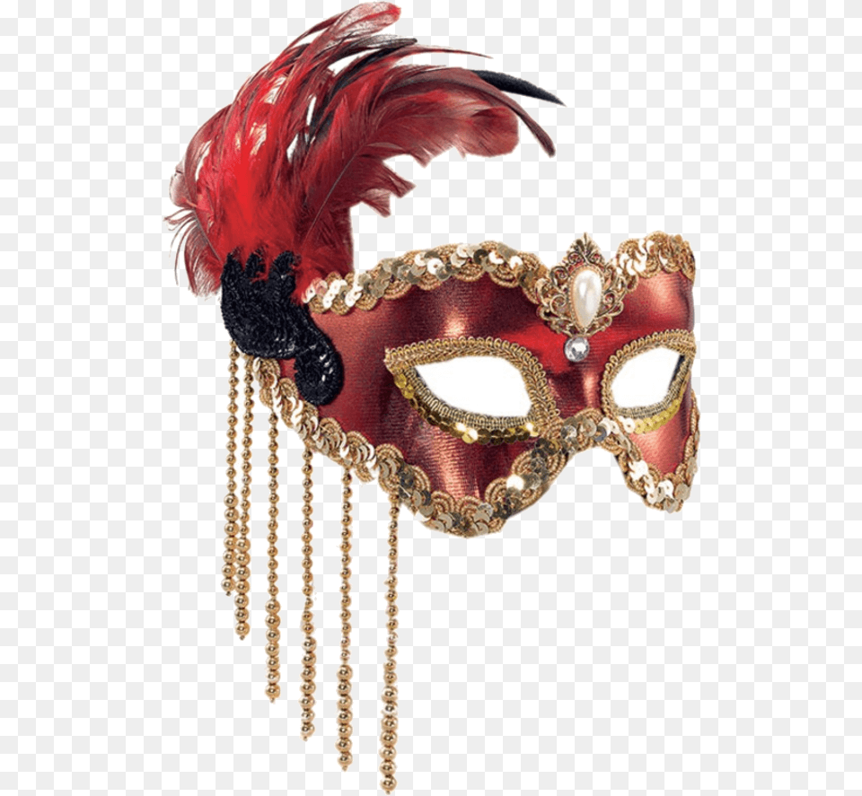 Red Amp Gold Satin Mask Red Masquerade Mask, Carnival, Crowd, Person, Animal Png