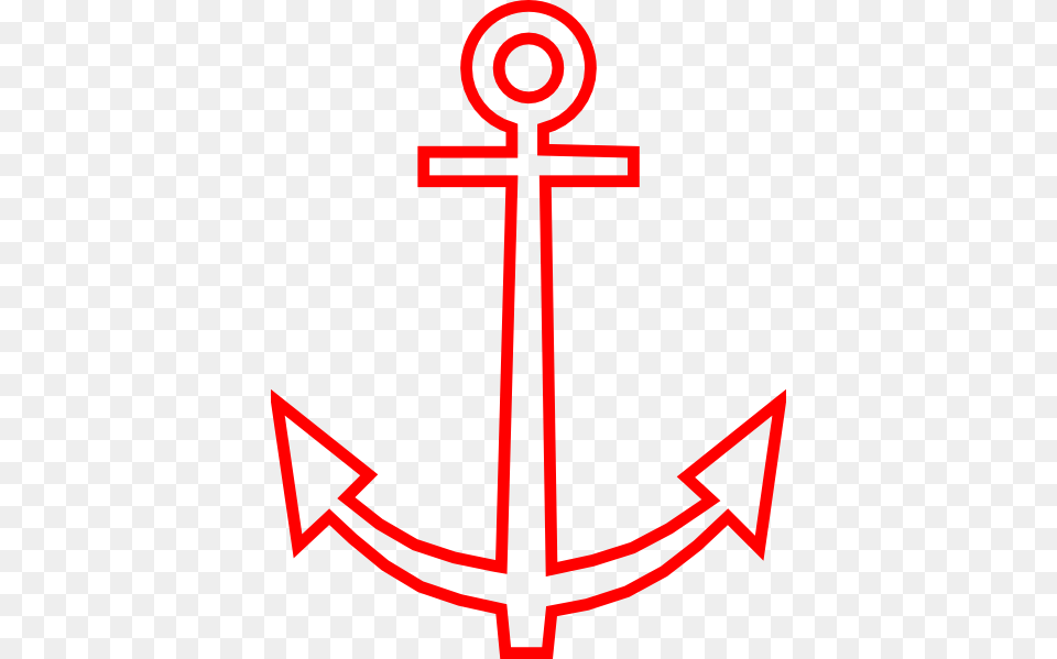 Red Anchor Red Anchor Outline, Electronics, Hardware, Hook Png Image