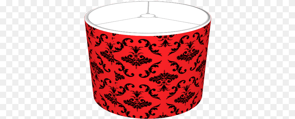 Red And Black Damask Black And Red Lamp Shade, Lampshade Free Transparent Png