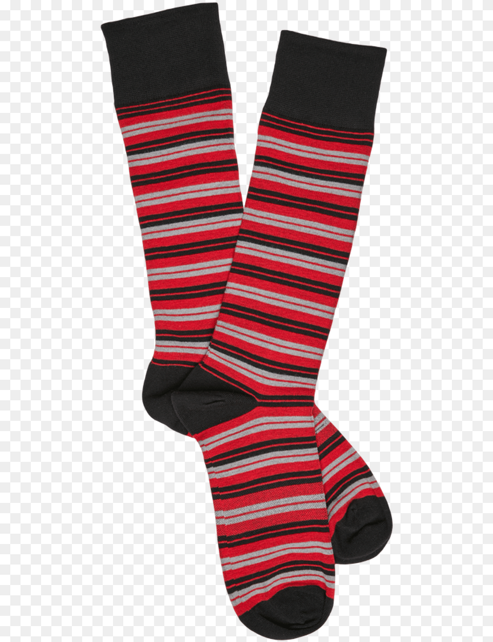 Red And Black Double Stripe Socks For Teen, Clothing, Hosiery, Sock Free Transparent Png