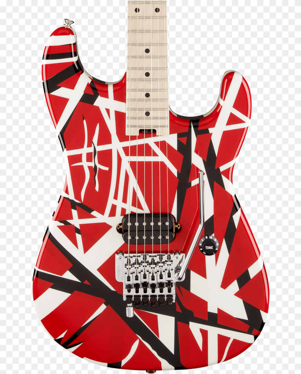 Red And Black Fender Evh Striped Series, Electric Guitar, Guitar, Musical Instrument Free Png