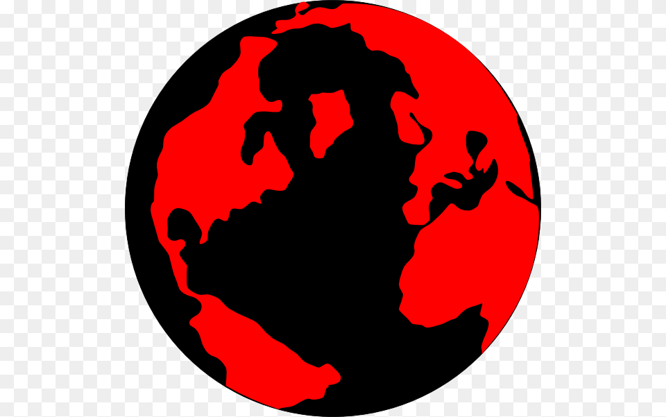Red And Black Globe Clip Art Red And Black Earth, Astronomy, Outer Space, Planet, Person Png Image