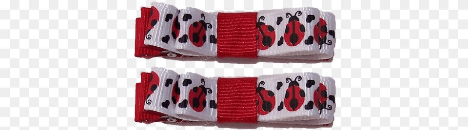 Red And Black Ladybirdladybug Bow Clips Red, Accessories, Dynamite, Weapon Free Png Download