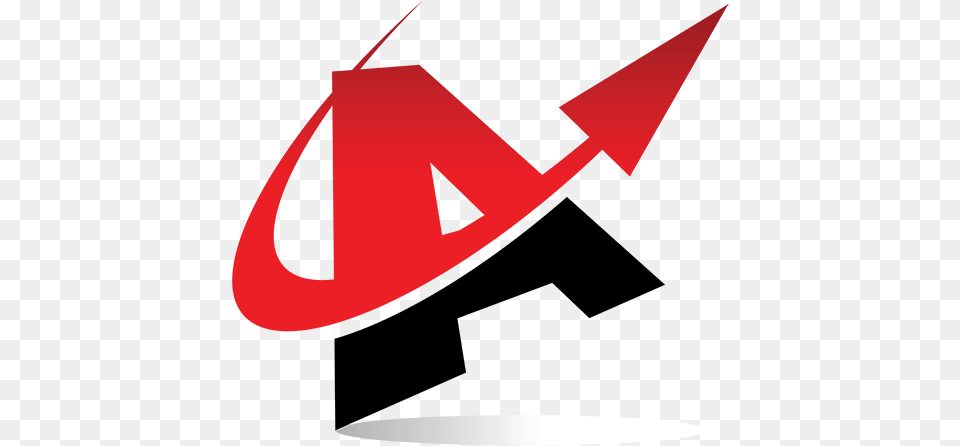 Red And Black Letter A With Upward Arrow Swoosh In Swoosh, Logo, Clothing, Hat Png Image