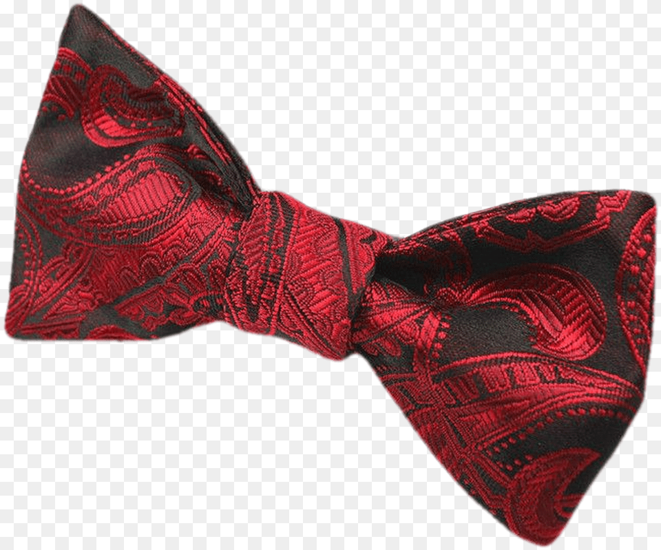 Red And Black Paisley Self Tie Paisley, Accessories, Bow Tie, Formal Wear, Clothing Png Image