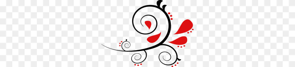 Red And Black Paisley Swirl Clip Art, Flower, Petal, Plant, Graphics Free Transparent Png