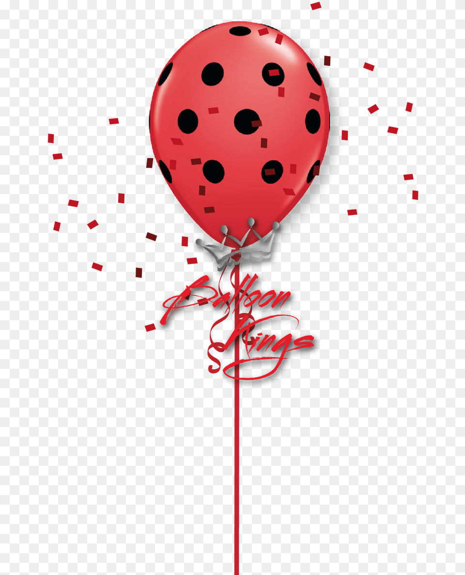 Red And Black Polka Dots Balloon Free Png