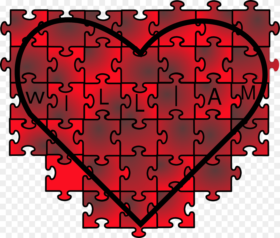 Red And Black Puzzle Heart, Game Free Transparent Png