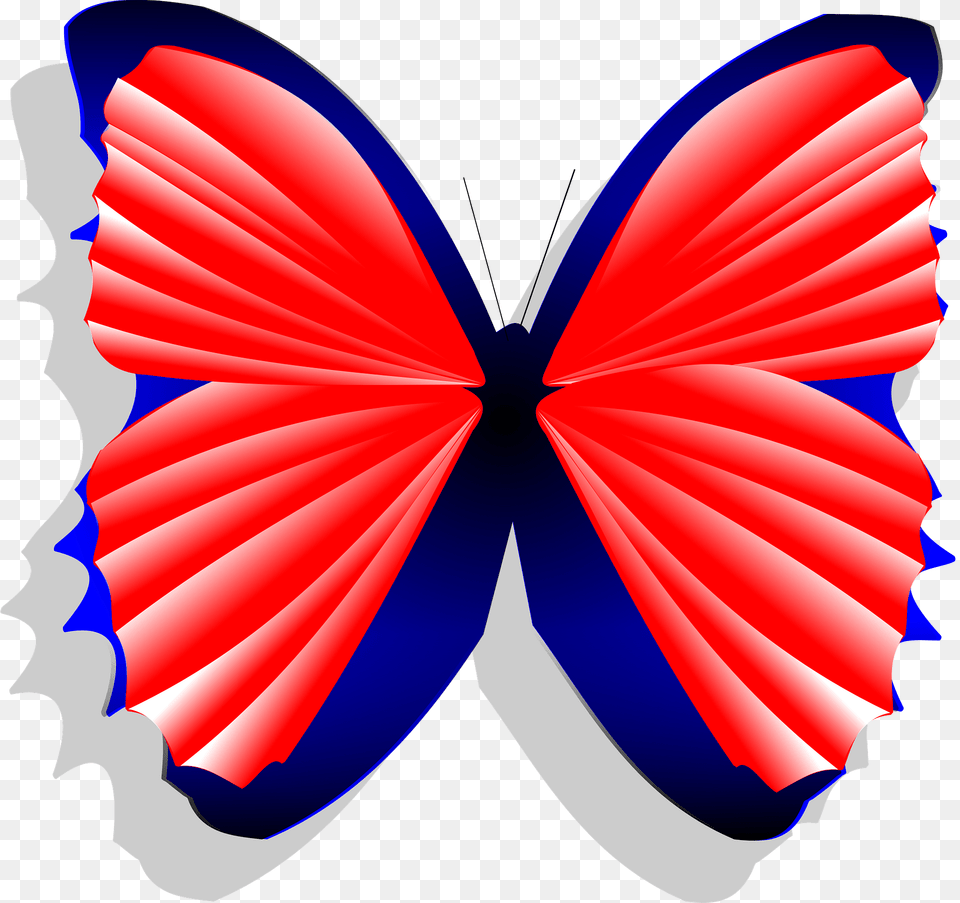 Red And Blue Butterfly Clipart, Dynamite, Weapon, Art, Graphics Png Image