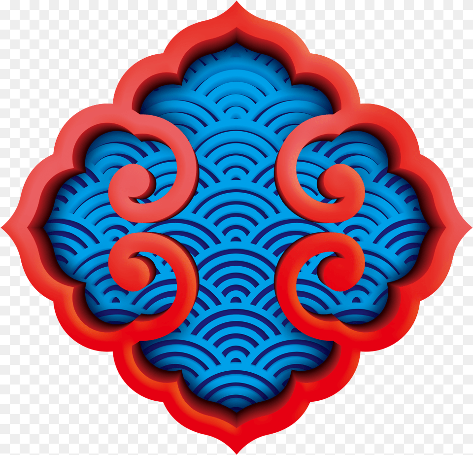 Red And Blue Celebrating The Spring Festival Decoration Illustration, Pattern, Dynamite, Weapon, Accessories Free Transparent Png
