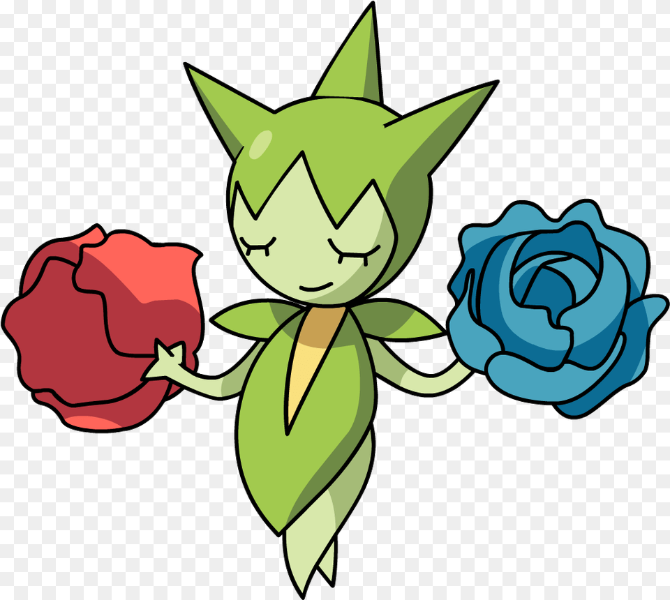 Red And Blue Flower Pokemon, Plant, Rose, Face, Head Png