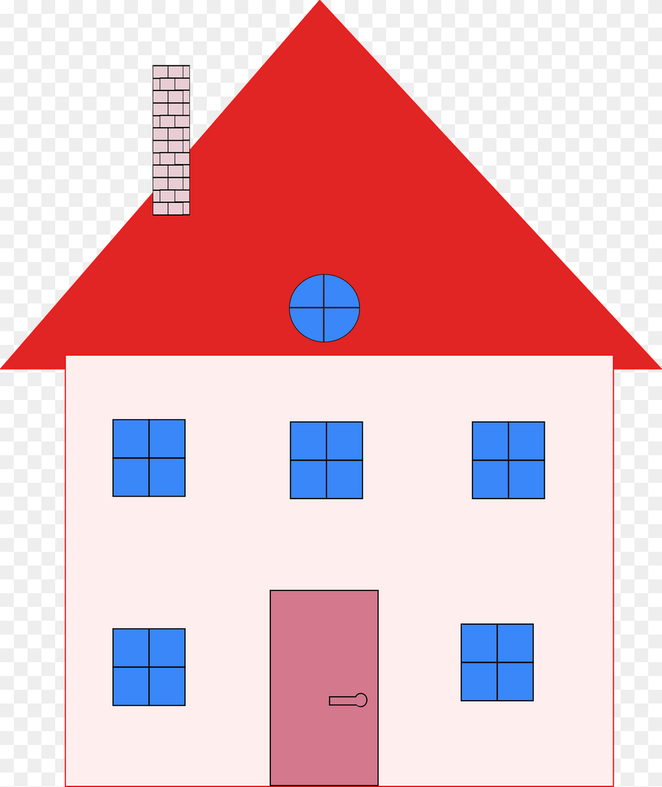 Red And Blue House Clipart, Outdoors, Architecture, Building, Housing Free Png
