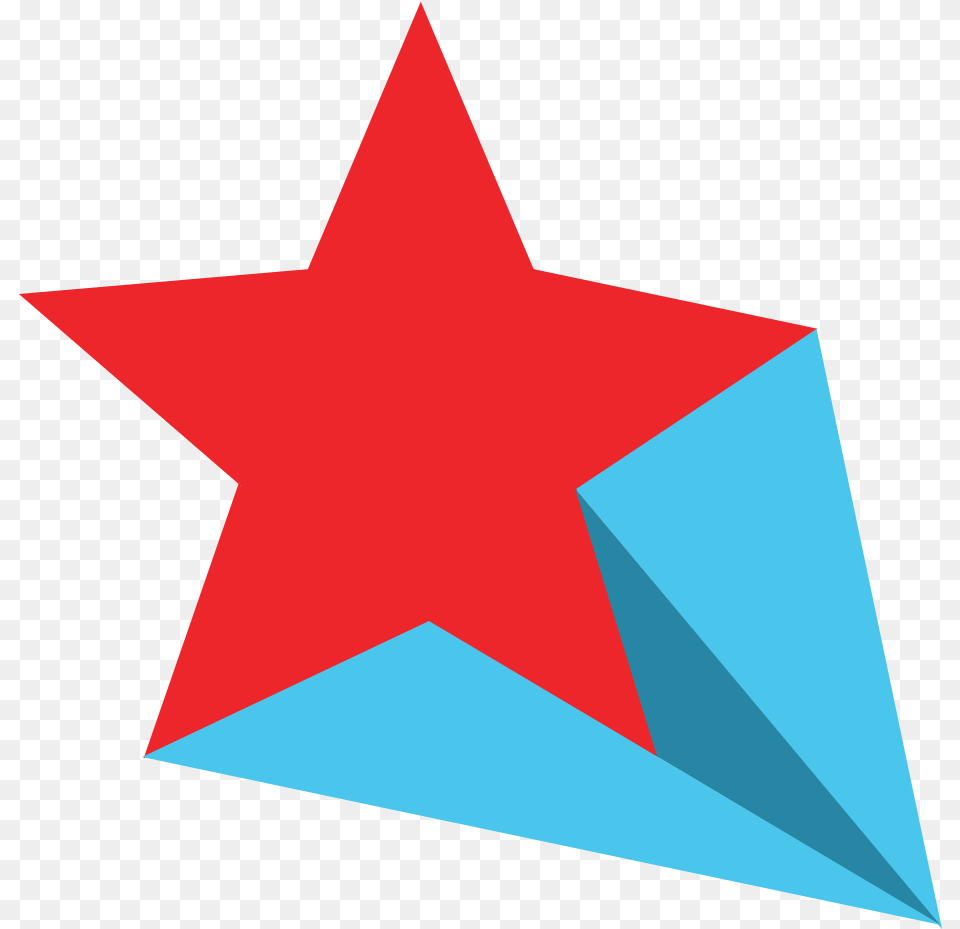 Red And Blue Shooting Stars, Star Symbol, Symbol Free Png Download
