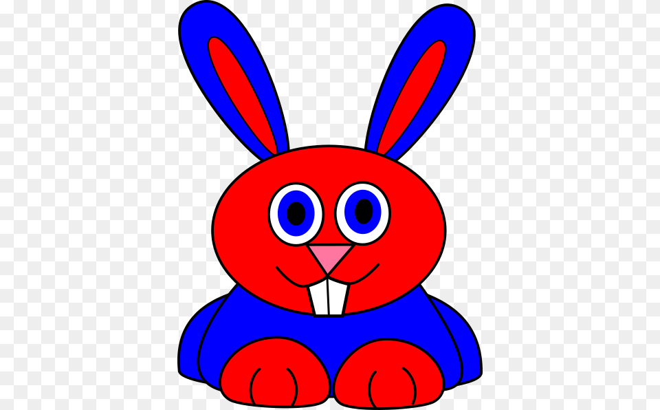 Red And Blue Sitting Bunny Clip Art, Dynamite, Weapon Free Transparent Png