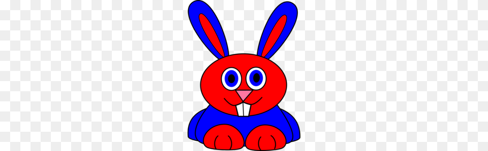 Red And Blue Sitting Bunny Clip Art, Dynamite, Weapon Free Transparent Png